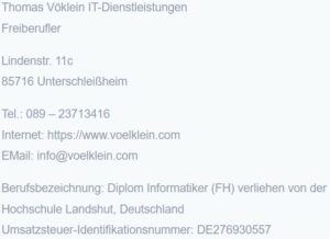Thomas Völklein - IT-Dienstleistungen